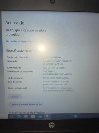 Portátil HP EliteBook Plata y Negro