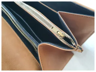 Bolso de mano vintage piel marrón