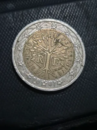 Moneda 2 Euros Francia 2001