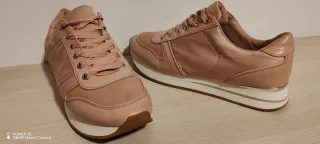 Zapatillas de mujer rosa dorado