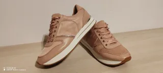 Zapatillas de mujer rosa dorado