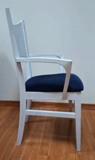 6 Sillas Comedor Azul y Blanco.
