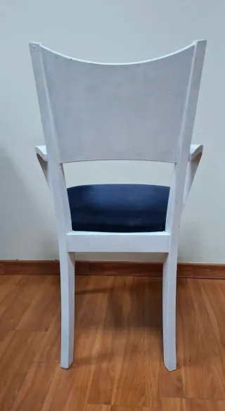 6 Sillas Comedor Azul y Blanco.