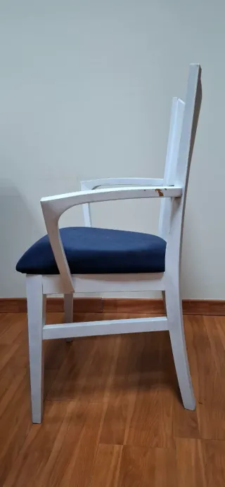 6 Sillas Comedor Azul y Blanco.