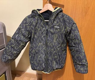 Chaqueta reversible Wedze gris y verde para niños