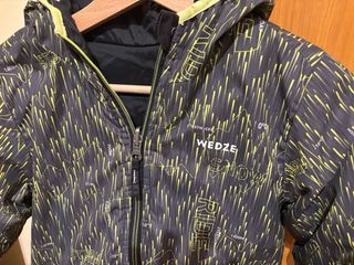Chaqueta reversible Wedze gris y verde para niños
