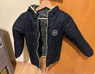 Chaqueta reversible Wedze gris y verde para niños