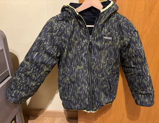 Chaqueta reversible Wedze gris y verde para niños