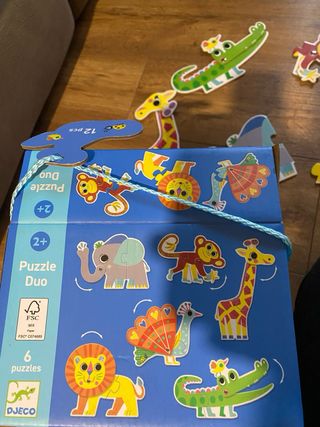 Djeco Puzzle Duo Animales Articulados