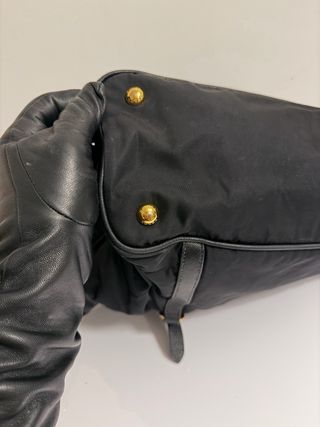 Bolso Prada Negro Nylon Piel