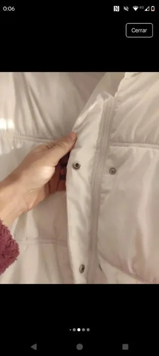 Abrigo plumífero blanco