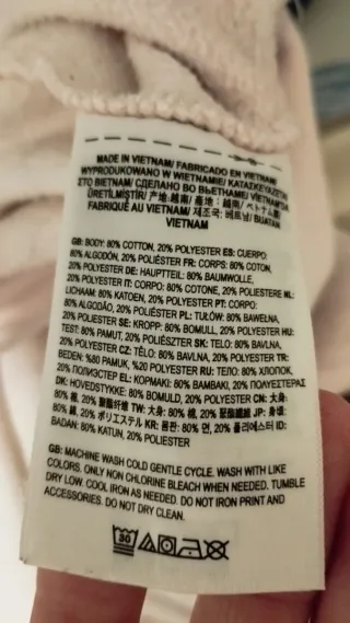 Sudadera mujer Vans blanca efecto desteñido lila6