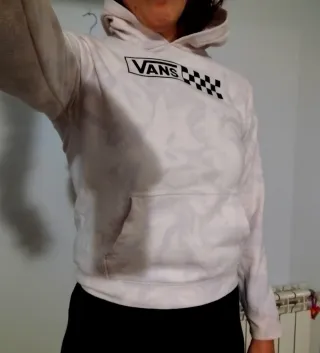 Sudadera mujer Vans blanca efecto desteñido lila6