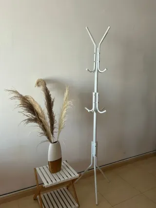 Perchero de pie 170cm metálico blanco NUEVO