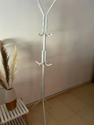 Perchero de pie 170cm metálico blanco NUEVO