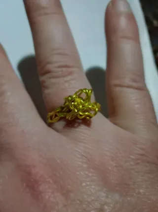 Anillo bañado en oro 18k