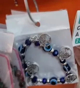 Pulseras árbol de la vida y ojo turco, palo santo