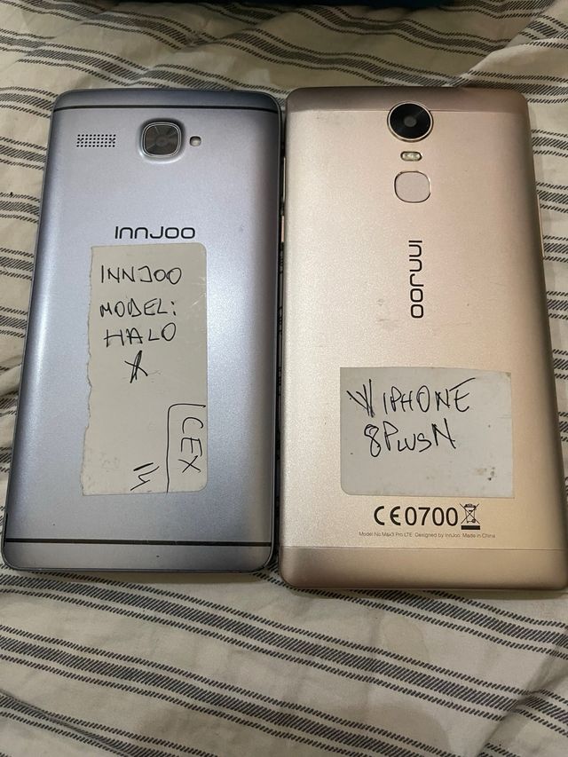 Lote 2 Teléfonos InnJoo (Oro y Plata)