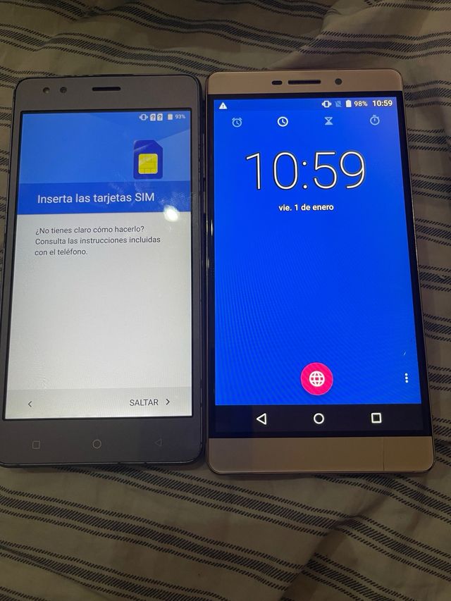 Lote 2 Teléfonos InnJoo (Oro y Plata)