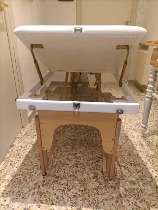 Camilla masaje plegable blanca profesional Nueva