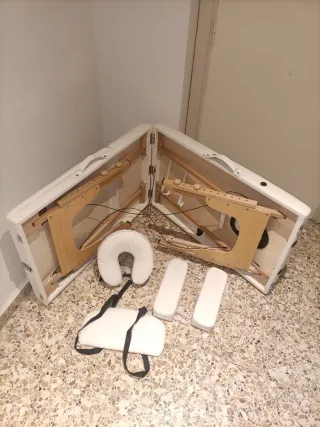 Camilla masaje plegable blanca profesional Nueva