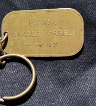 Llavero publicitario antiguo Estanc Canals Rossell