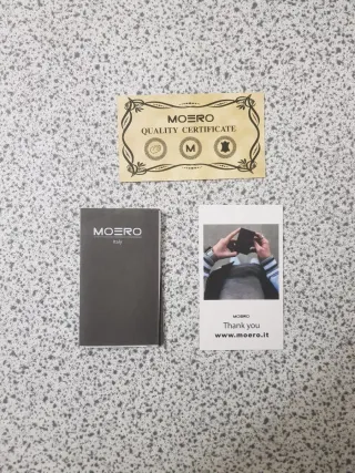 Porta carte Moero pelle Saffiano marrone Nuovo
