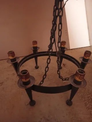 Lámpara de salón estilo campero