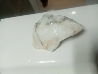 Piedra natural blanca coleccionable y decorativa.
