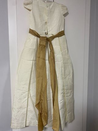 Vestido de Comunión Blanco y Dorado