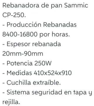 Rebanadora de pan industrial