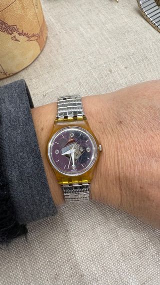 Swatch originale vintage oro e argento