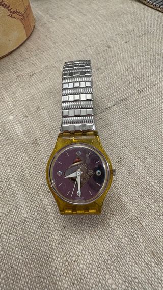 Swatch originale vintage oro e argento