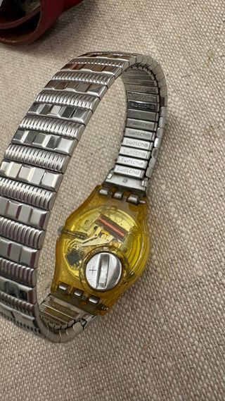 Swatch originale vintage oro e argento