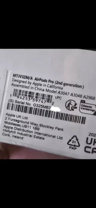 Airpods 2ª Gen sin abrir
