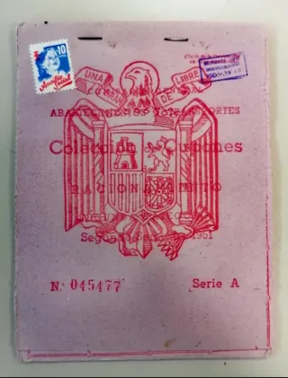 Cartilla Racionamiento Antigua 1951