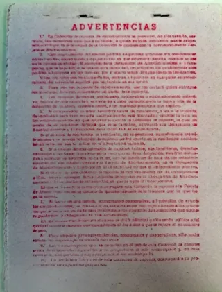 Cartilla Racionamiento Antigua 1951