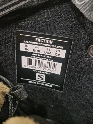 Botas Snowboard Salomon Faction All-Mou