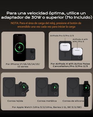 NUEVO! Cargador Inalámbrico Magnético iphone 25W