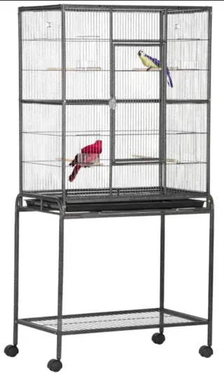 Jaula para pájaros negra