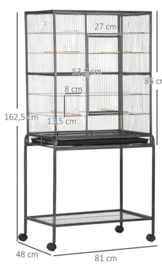 Jaula para pájaros negra