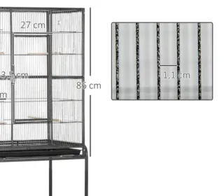 Jaula para pájaros negra