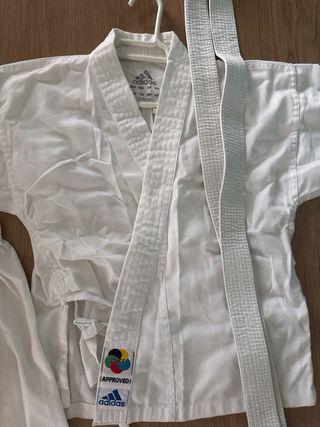 Kimono Adidas Infantil Blanco Talla 120-130cm