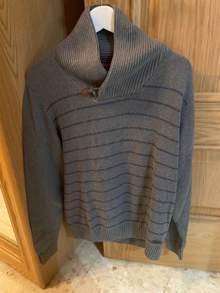 Jersey cuello chal rayas