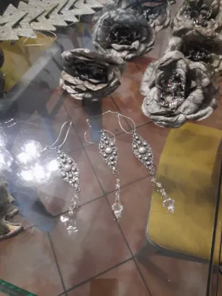 Decoración ramas plateadas árbol Navidad,bolas,etc