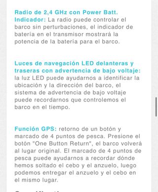 Barco cebador GPS nuevo con garantía