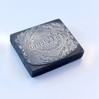 Bloque Cliché Imprenta Antiguo La Colonial