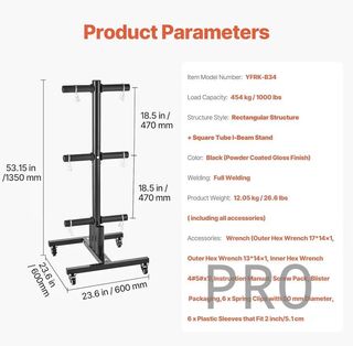 Soporte vertical para discos de pesas