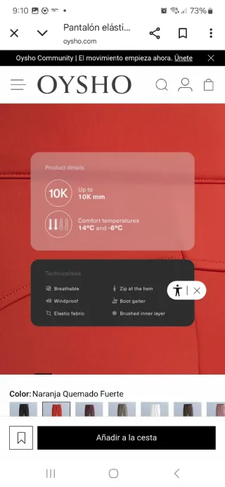 Pantalón Oysho rojo flare. Utilizado en 3 ocasione