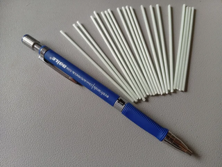 Lápiz limpieza monedas + 20 minas fibra vidrio